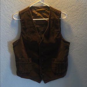Vintage Soft brown country ranch style vest